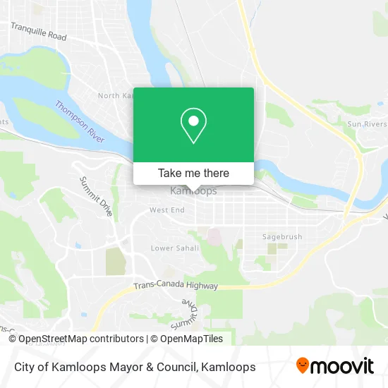 City of Kamloops Mayor & Council map