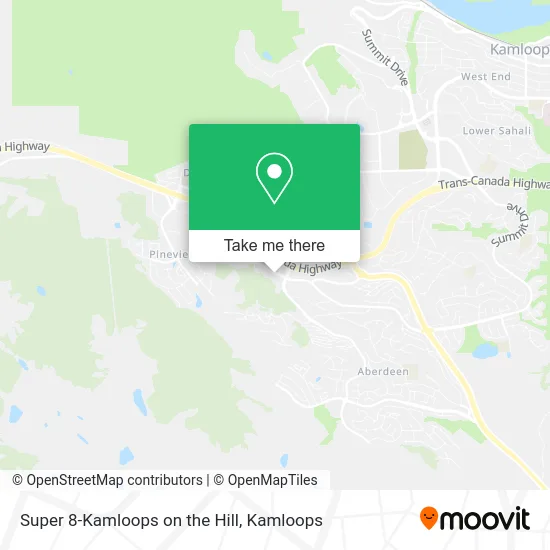 Super 8-Kamloops on the Hill map
