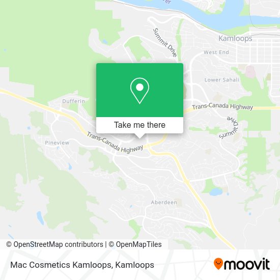 Mac Cosmetics Kamloops map