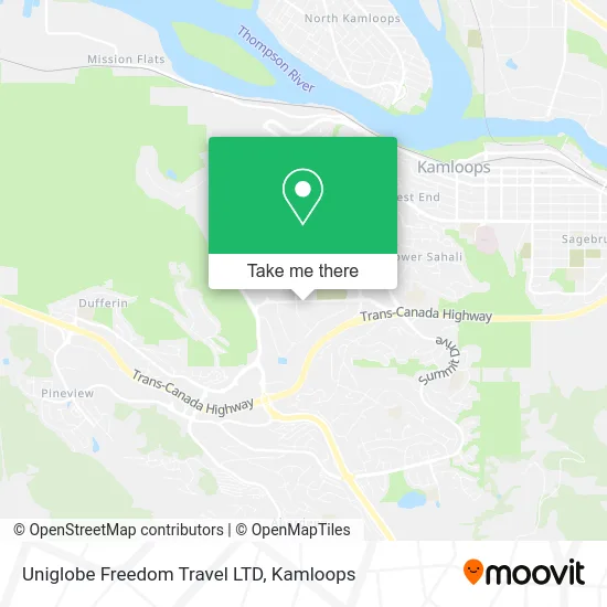 Uniglobe Freedom Travel LTD map