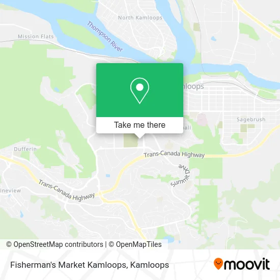 Fisherman's Market Kamloops map