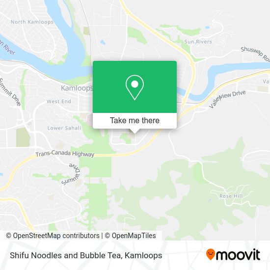 Shifu Noodles and Bubble Tea map