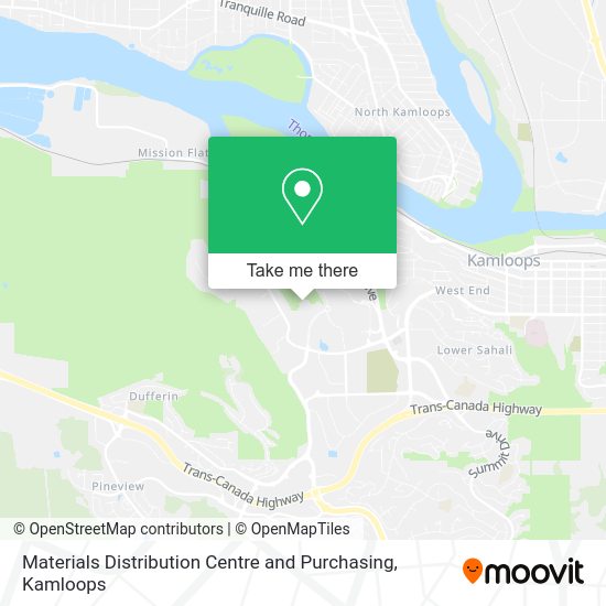Materials Distribution Centre and Purchasing map