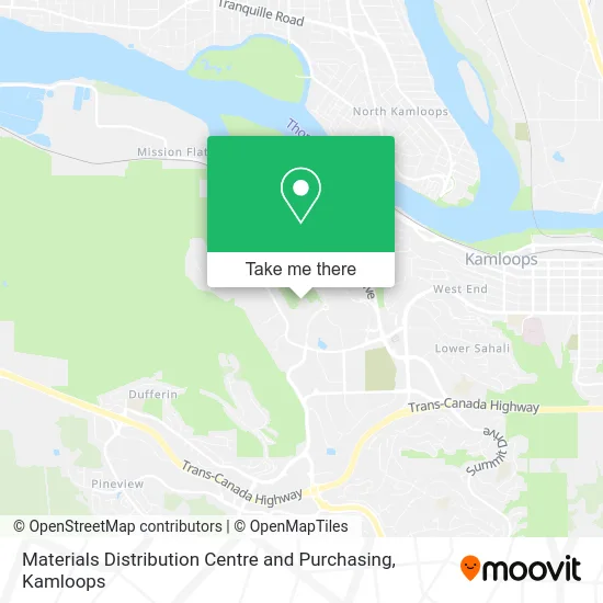 Materials Distribution Centre and Purchasing map