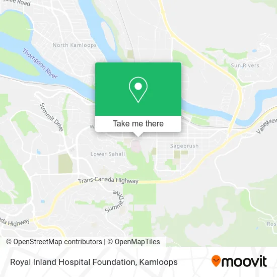 Royal Inland Hospital Foundation map