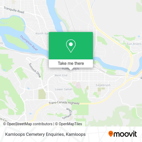 Kamloops Cemetery Enquiries map