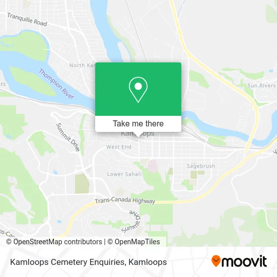 Kamloops Cemetery Enquiries map