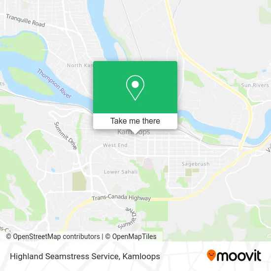 Highland Seamstress Service map
