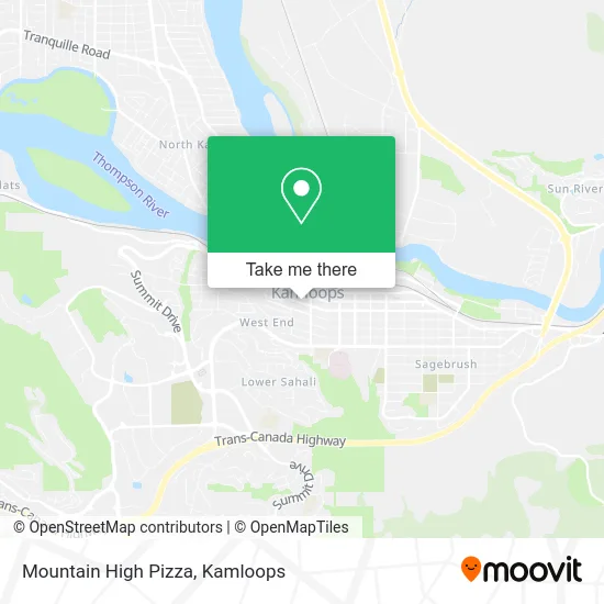 Mountain High Pizza map