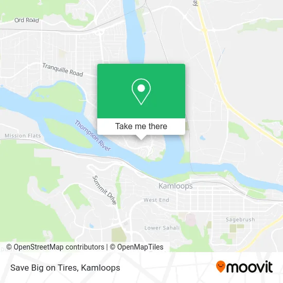 Save Big on Tires map