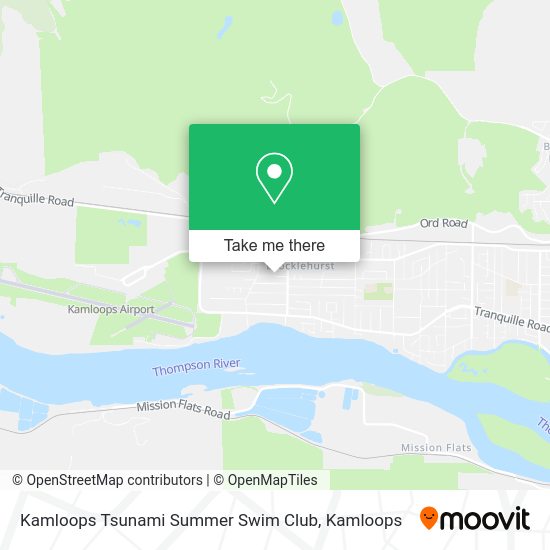 Kamloops Tsunami Summer Swim Club map