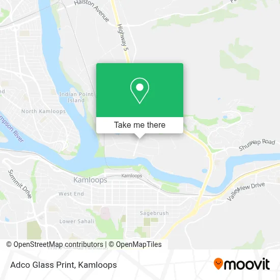 Adco Glass Print map