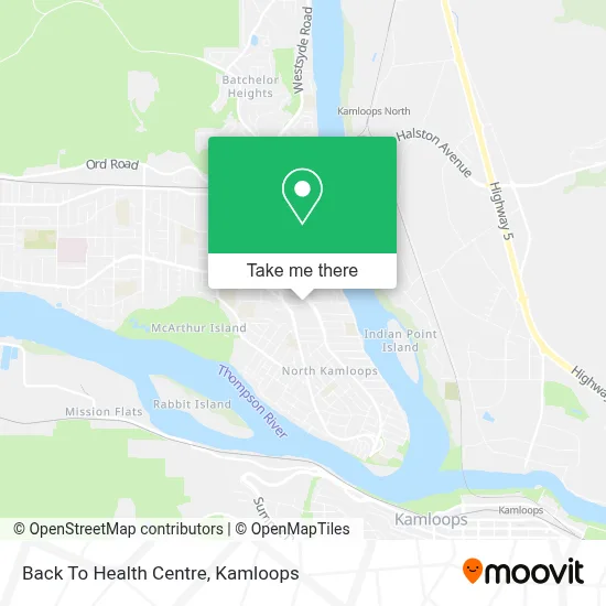 Back To Health Centre map