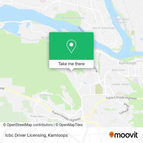 Icbc Driver Licensing map