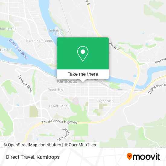 Direct Travel map
