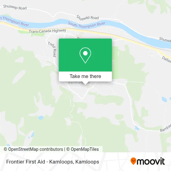 Frontier First Aid - Kamloops map