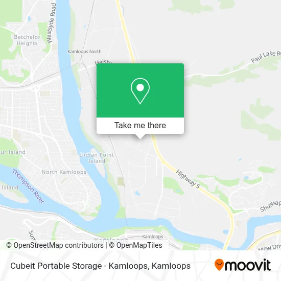 Cubeit Portable Storage - Kamloops map