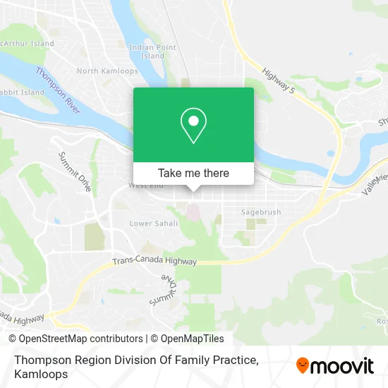 Thompson Region Division Of Family Practice map