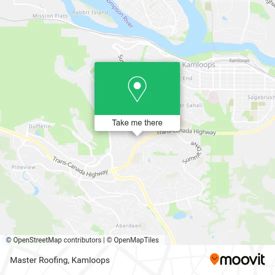Master Roofing map