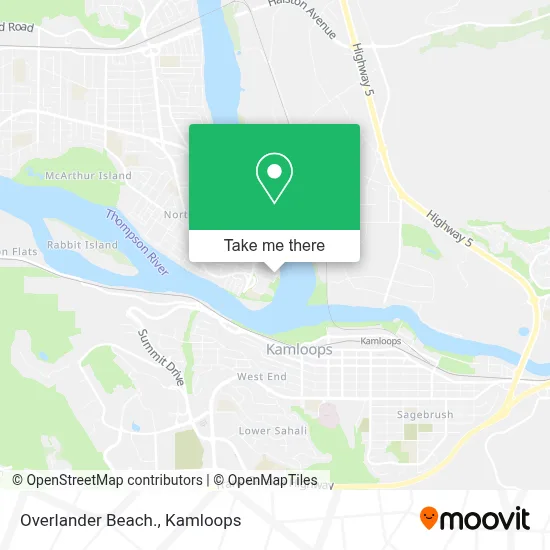 Overlander Beach. map