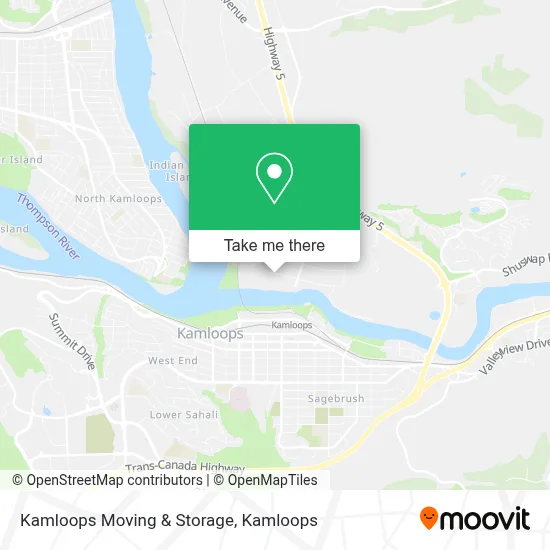 Kamloops Moving & Storage map