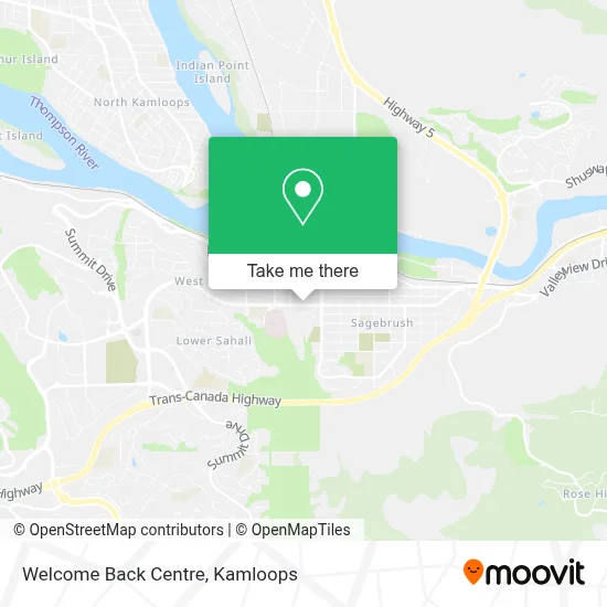 Welcome Back Centre map