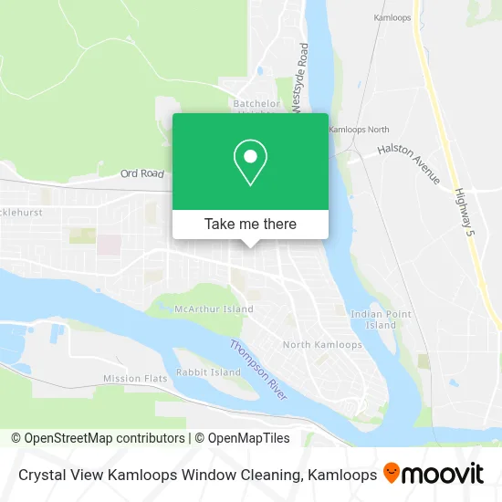 Crystal View Kamloops Window Cleaning map