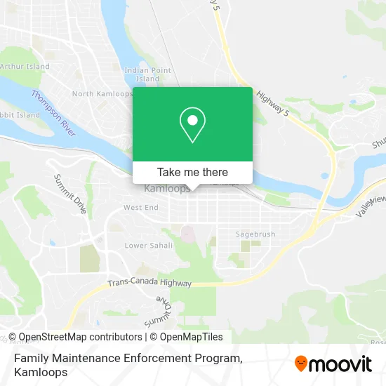 Family Maintenance Enforcement Program map