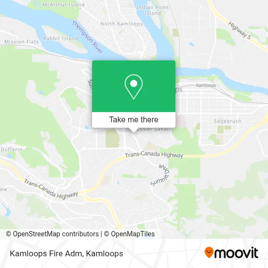 Kamloops Fire Adm map