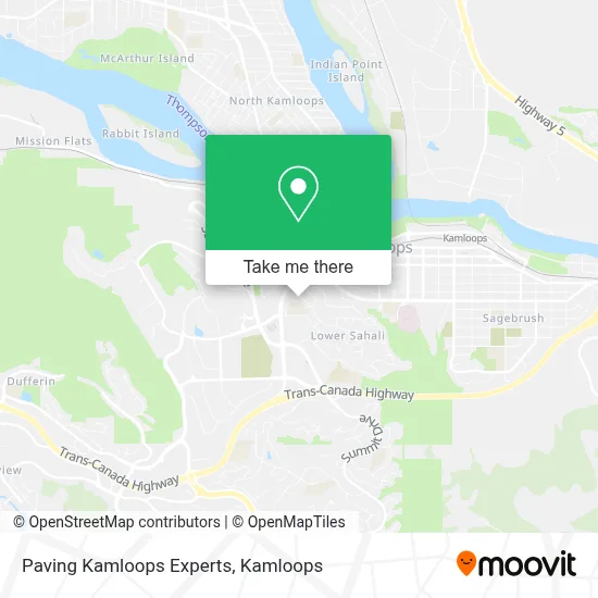 Paving Kamloops Experts map