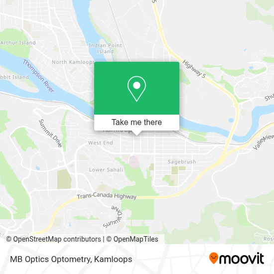 MB Optics Optometry map