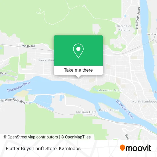 Flutter Buys Thrift Store map
