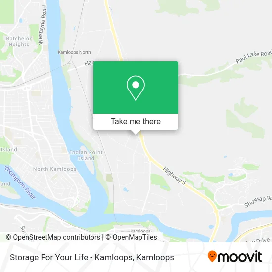 Storage For Your Life - Kamloops map