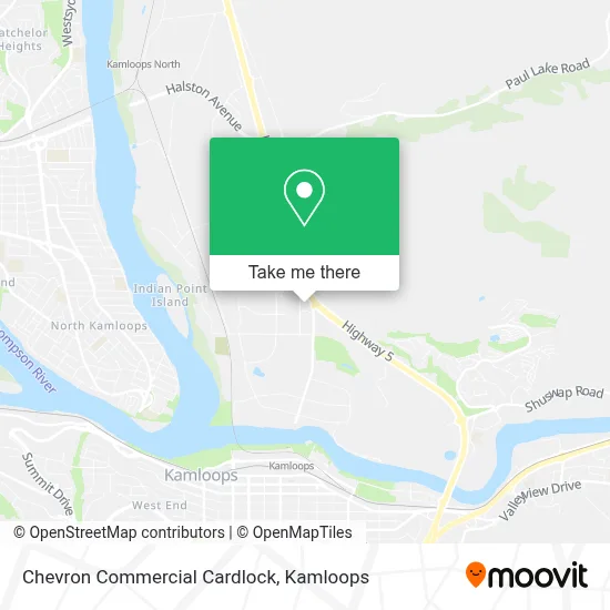 Chevron Commercial Cardlock map