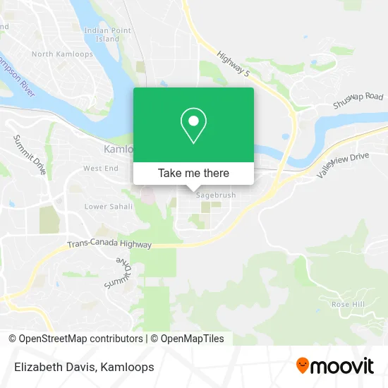 Elizabeth  Davis map