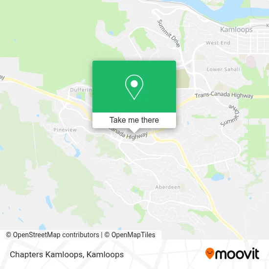 Chapters Kamloops map