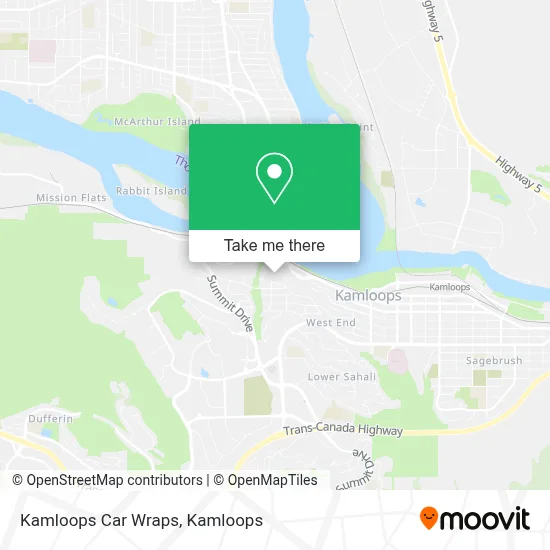 Kamloops Car Wraps map