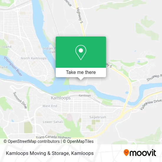 Kamloops Moving & Storage map