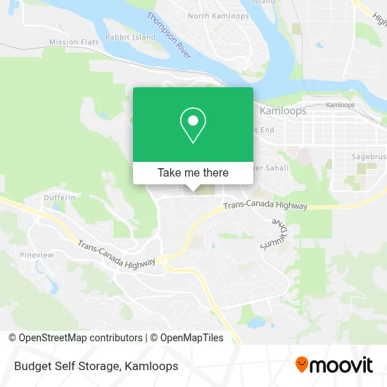 Budget Self Storage map