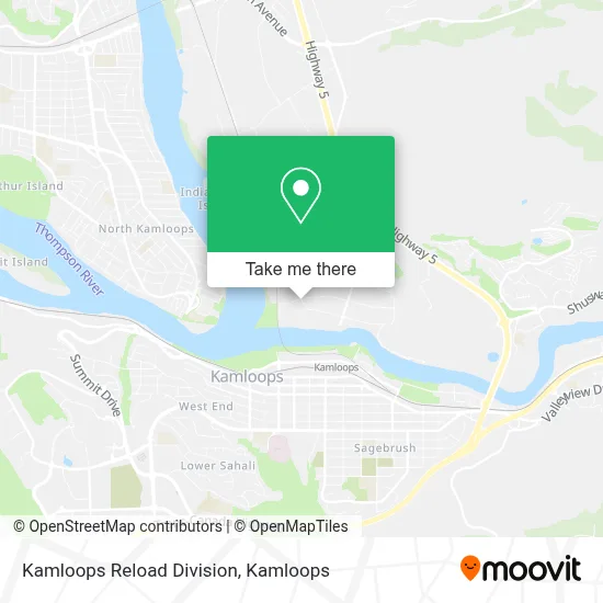 Kamloops Reload Division map