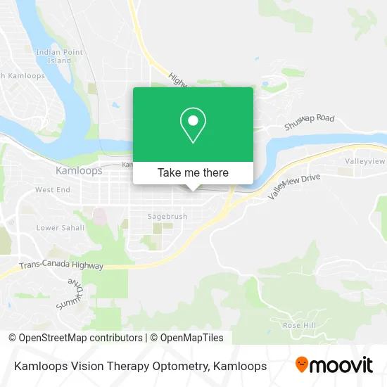 Kamloops Vision Therapy Optometry map