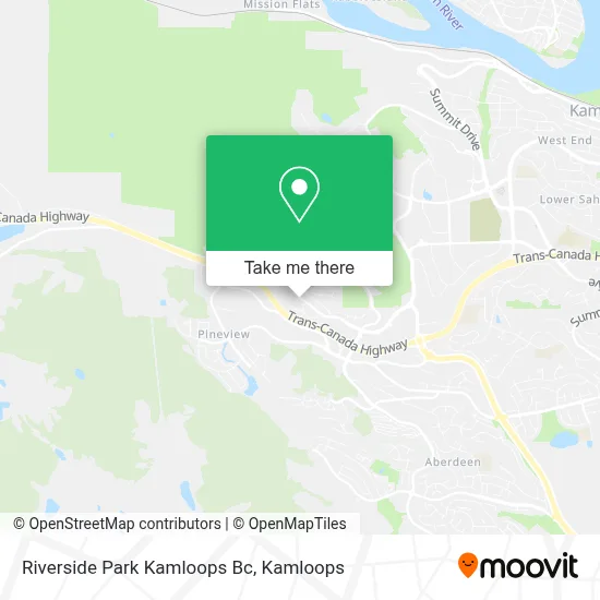 Riverside Park Kamloops Bc map