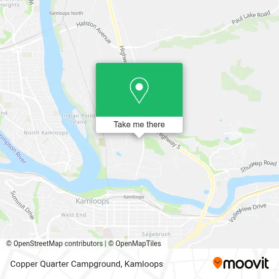 Copper Quarter Campground map