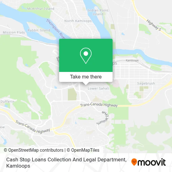 Cash Stop Loans Collection And Legal Department map