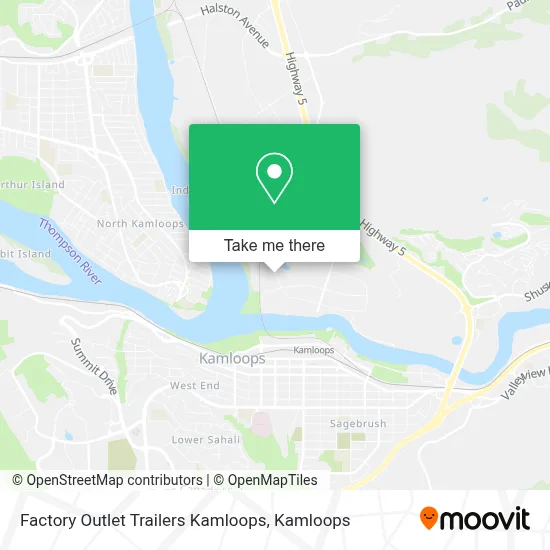 Factory Outlet Trailers Kamloops map