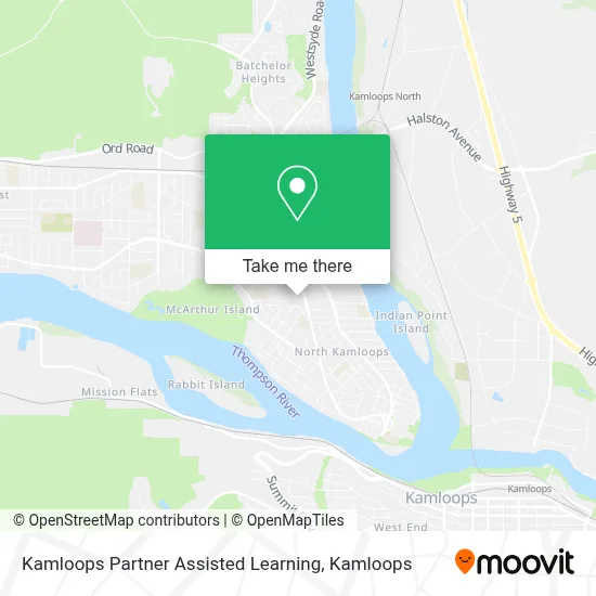 Kamloops Partner Assisted Learning map