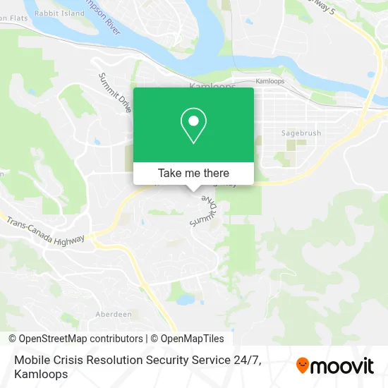 Mobile Crisis Resolution Security Service 24 / 7 map