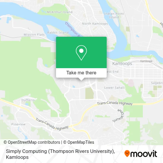 Simply Computing (Thompson Rivers University) map