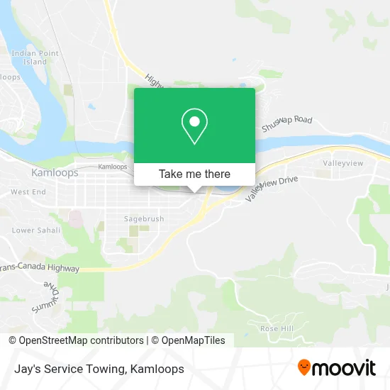 Jay's Service Towing map