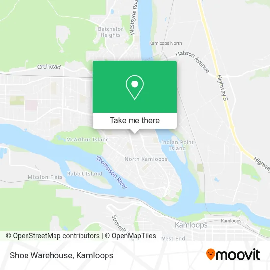Shoe Warehouse map
